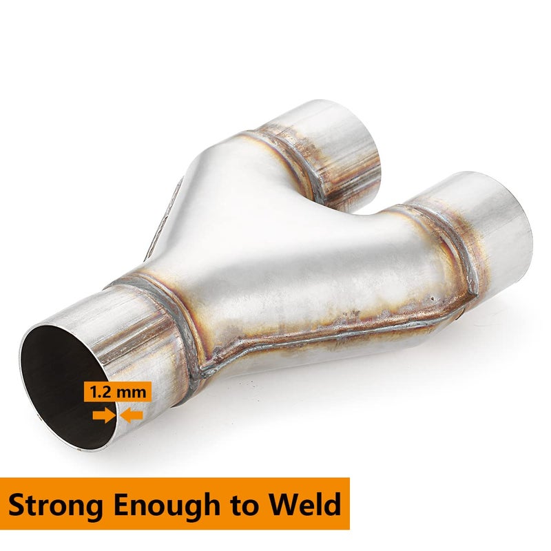 A-KARCK Exhaust Y Pipe 2.5" Inlet, A-KARCK Stainless Steel 2.5" Outlet 10" Long Y Pipe Withstands High Temperatures - Image 5